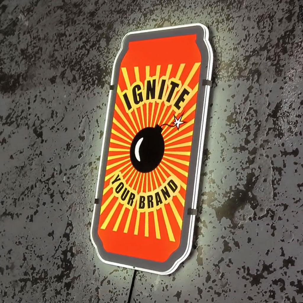 Slimline Generic LED Signs (Beer Can Shape)