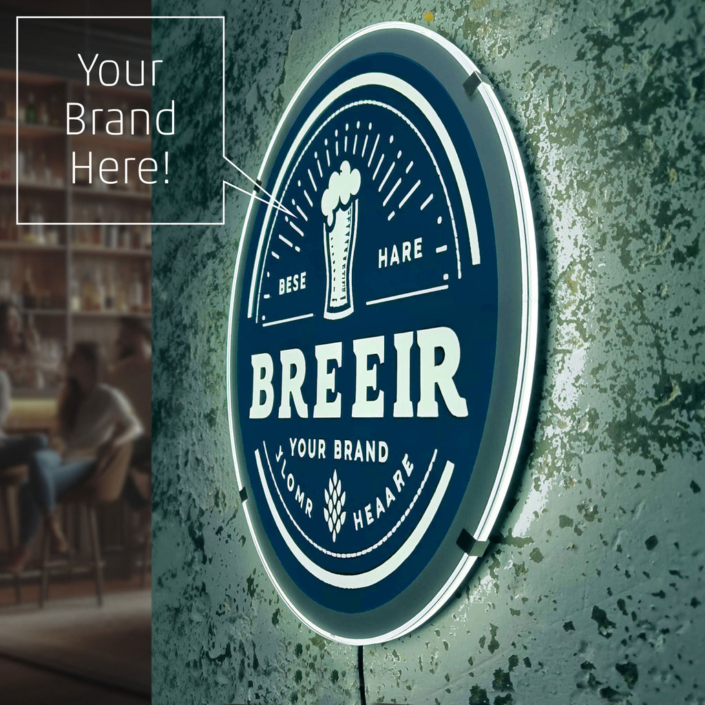 Slimline Generic LED Signs (Oval Label Shape)