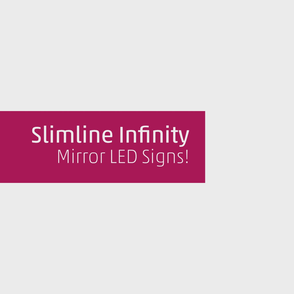 Slimline Infinity Mirror LED Signs (Custom Made)