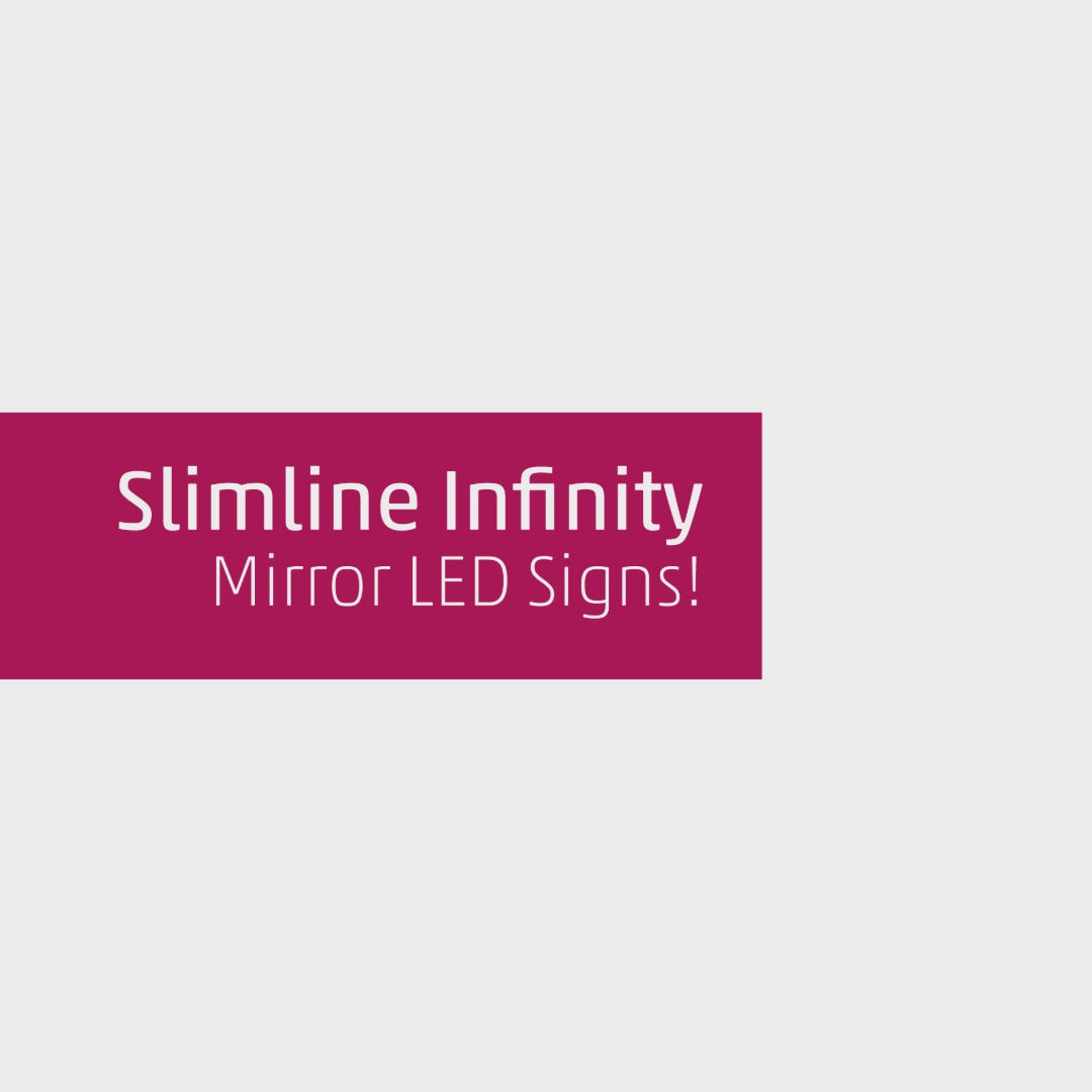 Slimline Infinity Mirror LED Signs (Custom Made)